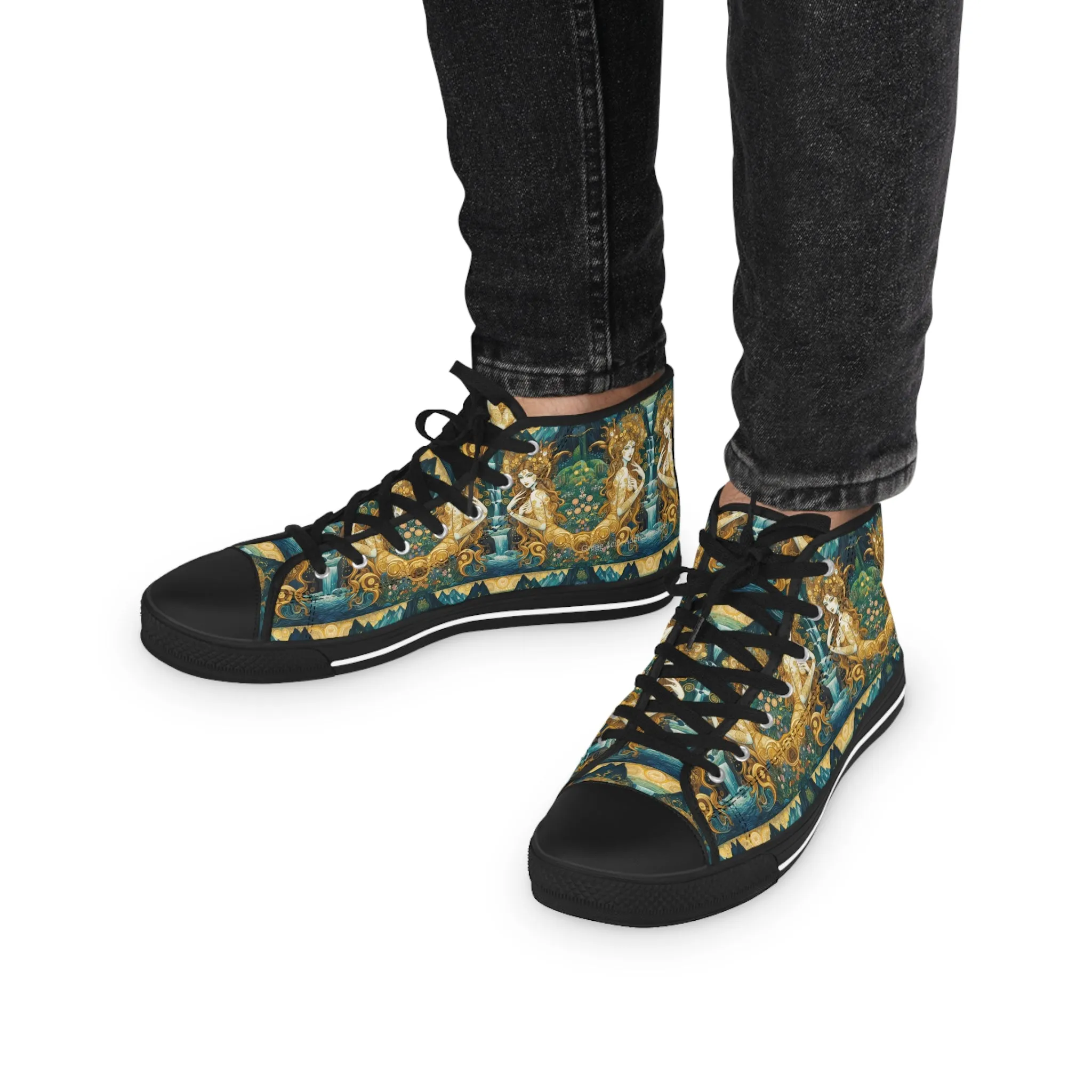 Water Nymphs Artistic High Top Sneakers by Gregg Acini Adoree Designs