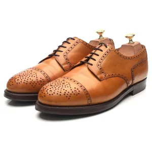 'Wein' Tan Brown Leather Apron Derby Brogues UK 10 E