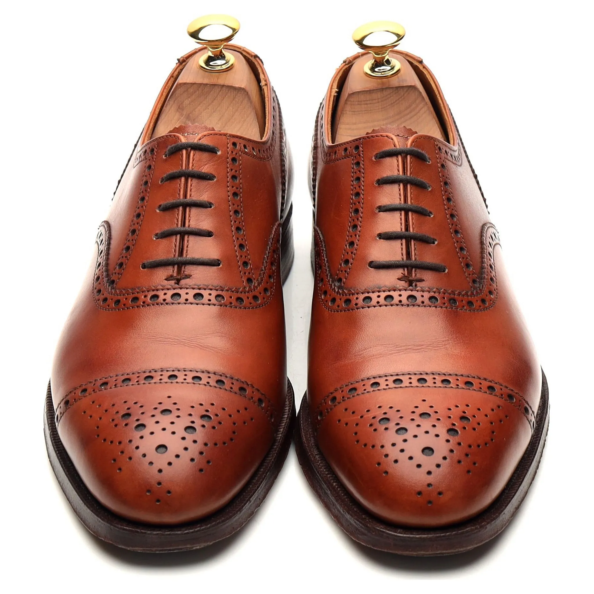 'Westminster' Tan Brown Leather Oxford Brogues UK 6.5 E