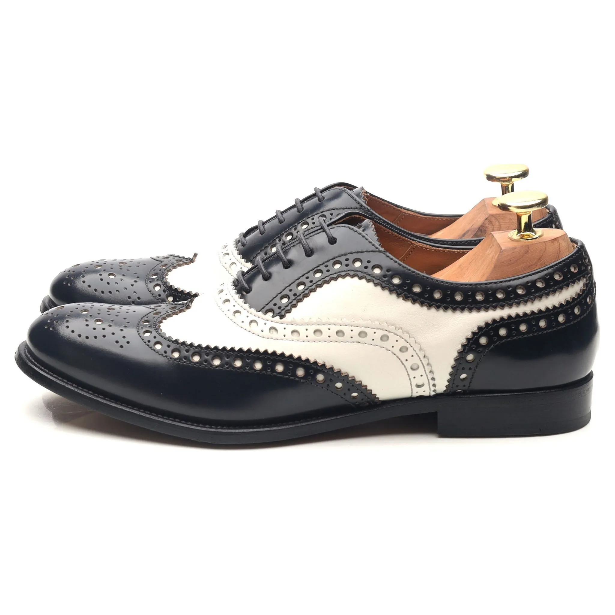 Women's 'Bess 2' Navy Blue White Leather Brogues UK 3.5 EU 36.5