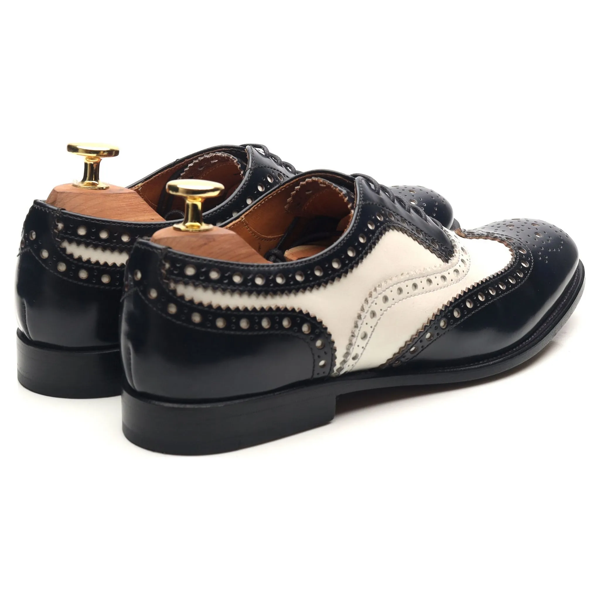 Women's 'Bess 2' Navy Blue White Leather Brogues UK 3.5 EU 36.5