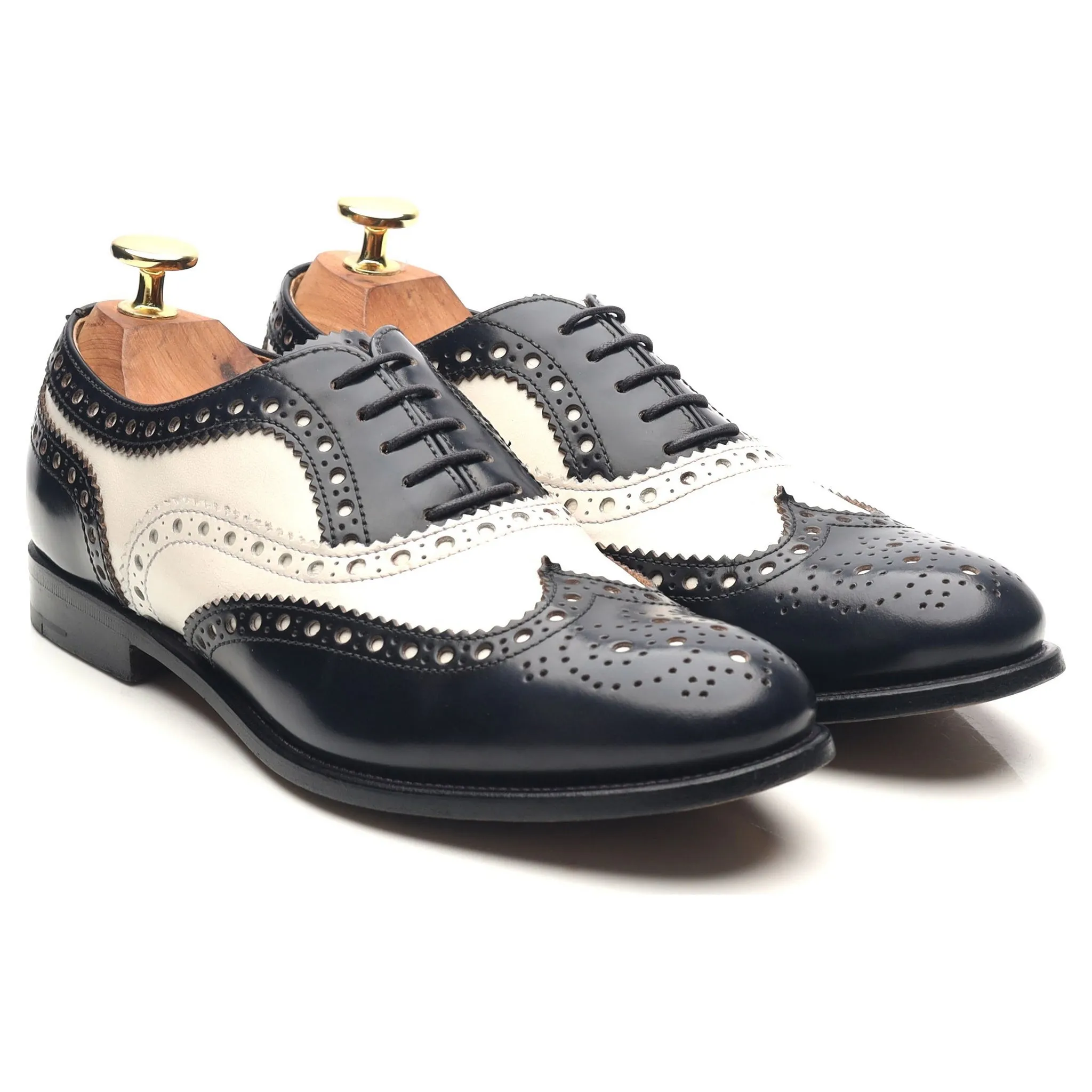 Women's 'Bess 2' Navy Blue White Leather Brogues UK 3.5 EU 36.5