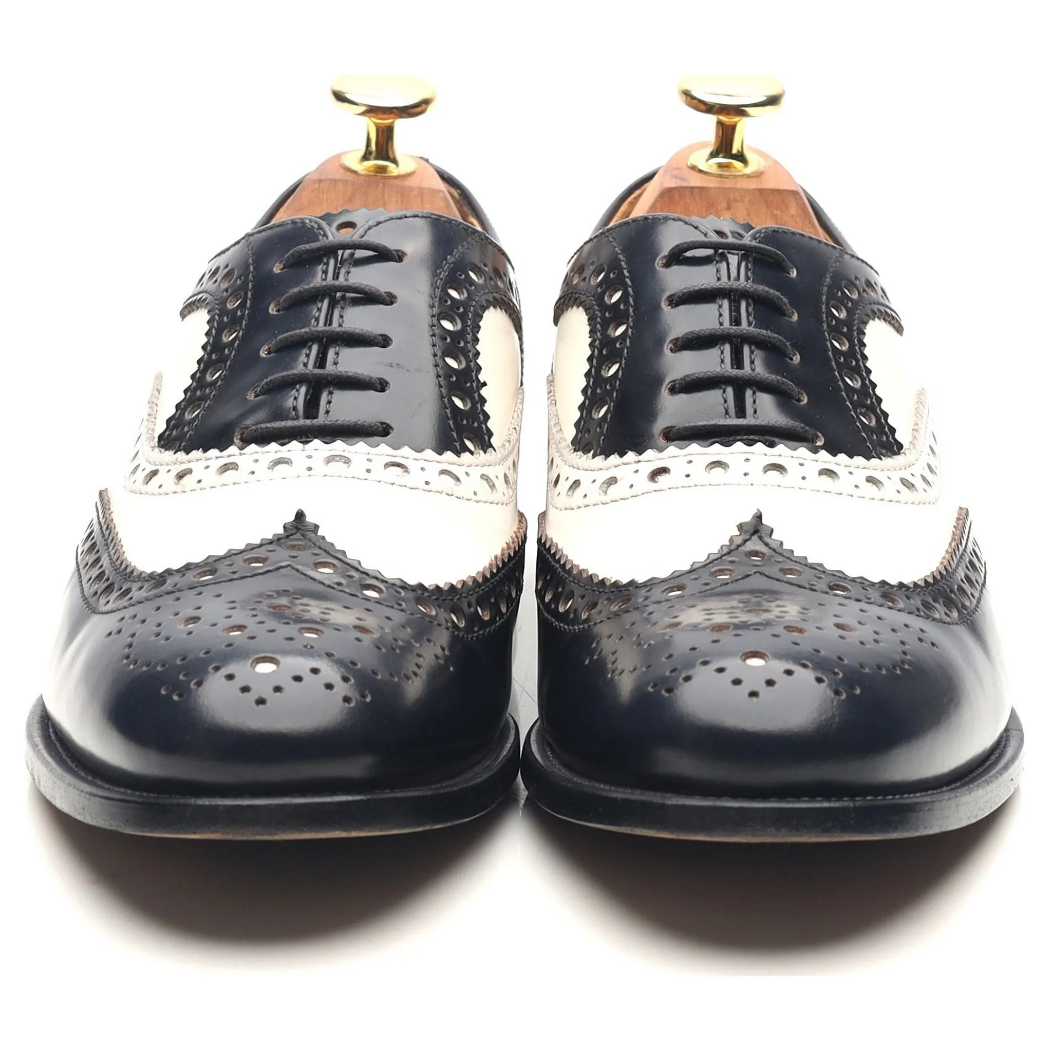 Women's 'Bess 2' Navy Blue White Leather Brogues UK 3.5 EU 36.5