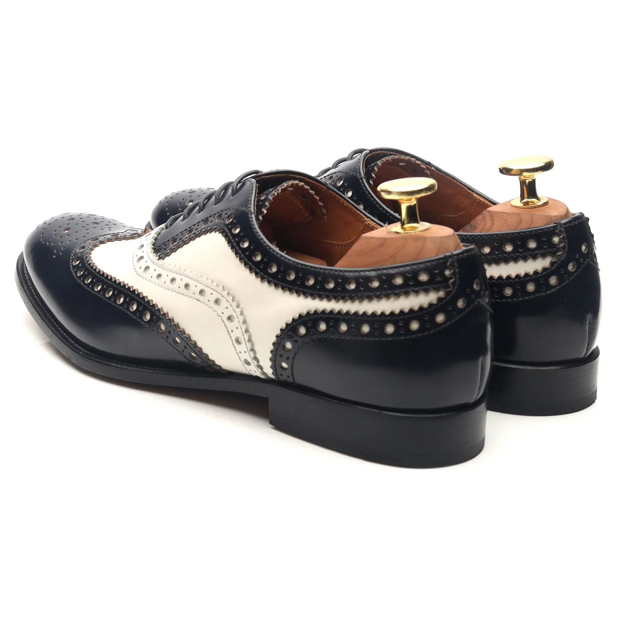 Women's 'Bess 2' Navy Blue White Leather Brogues UK 3.5 EU 36.5