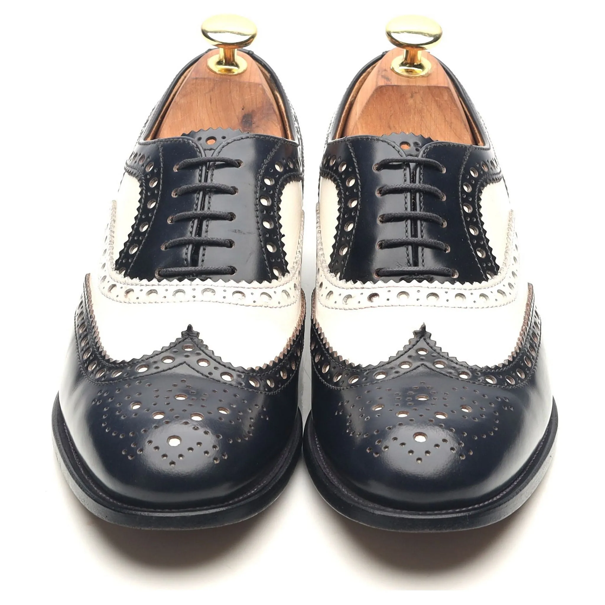 Women's 'Bess 2' Navy Blue White Leather Brogues UK 3.5 EU 36.5