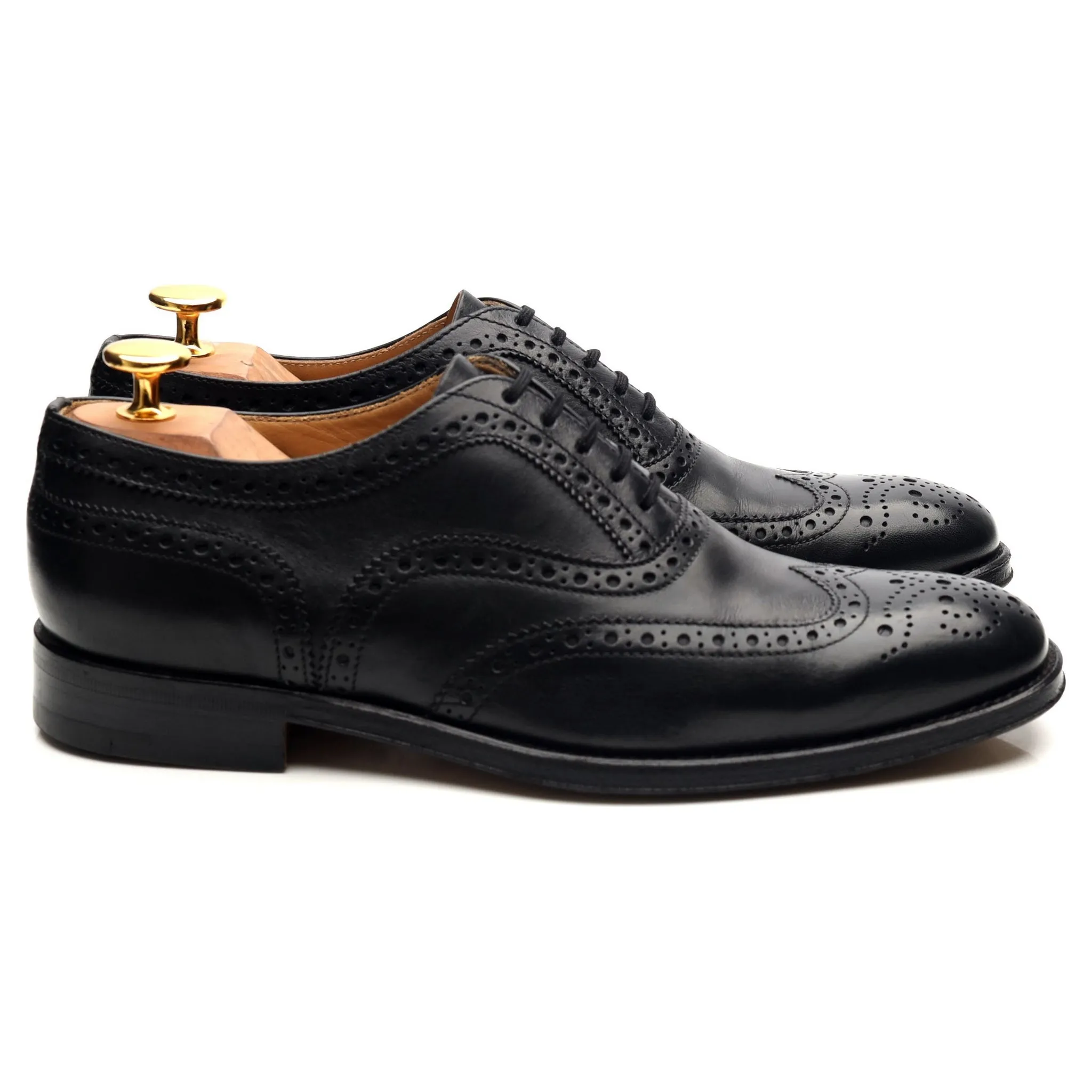 Women's 'Davina' Black Leather Brogues UK 5.5 EU 38.5