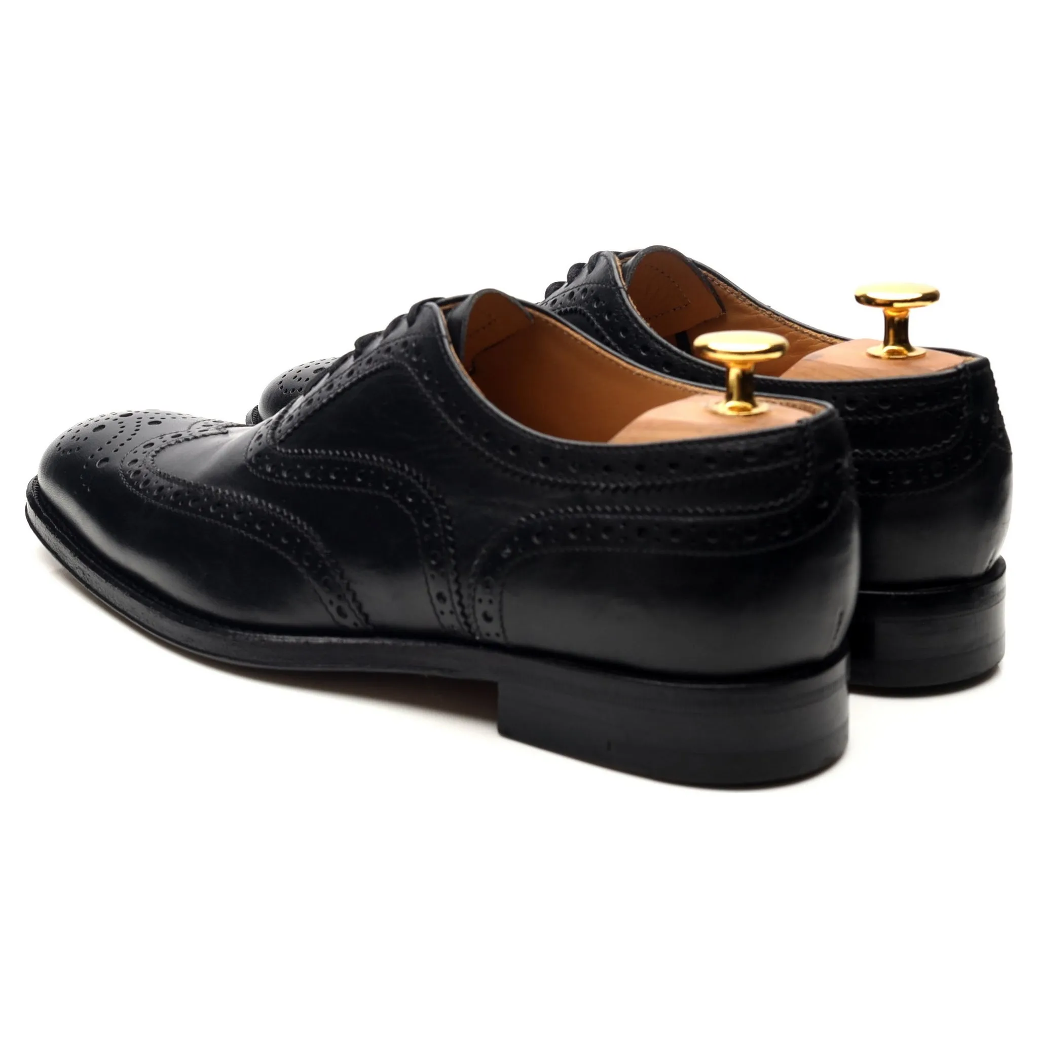 Women's 'Davina' Black Leather Brogues UK 5.5 EU 38.5