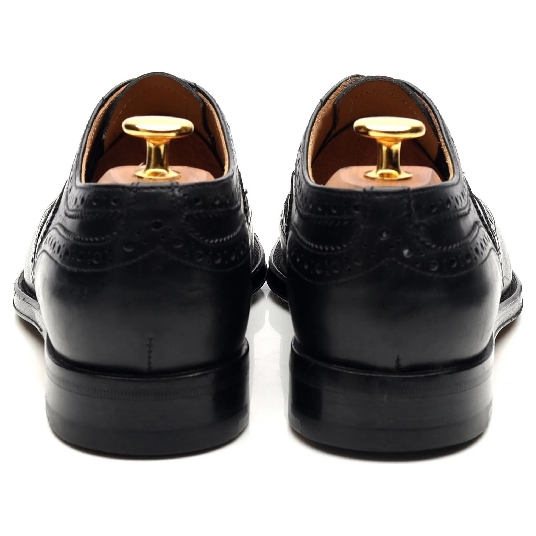 Women's 'Davina' Black Leather Brogues UK 5.5 EU 38.5