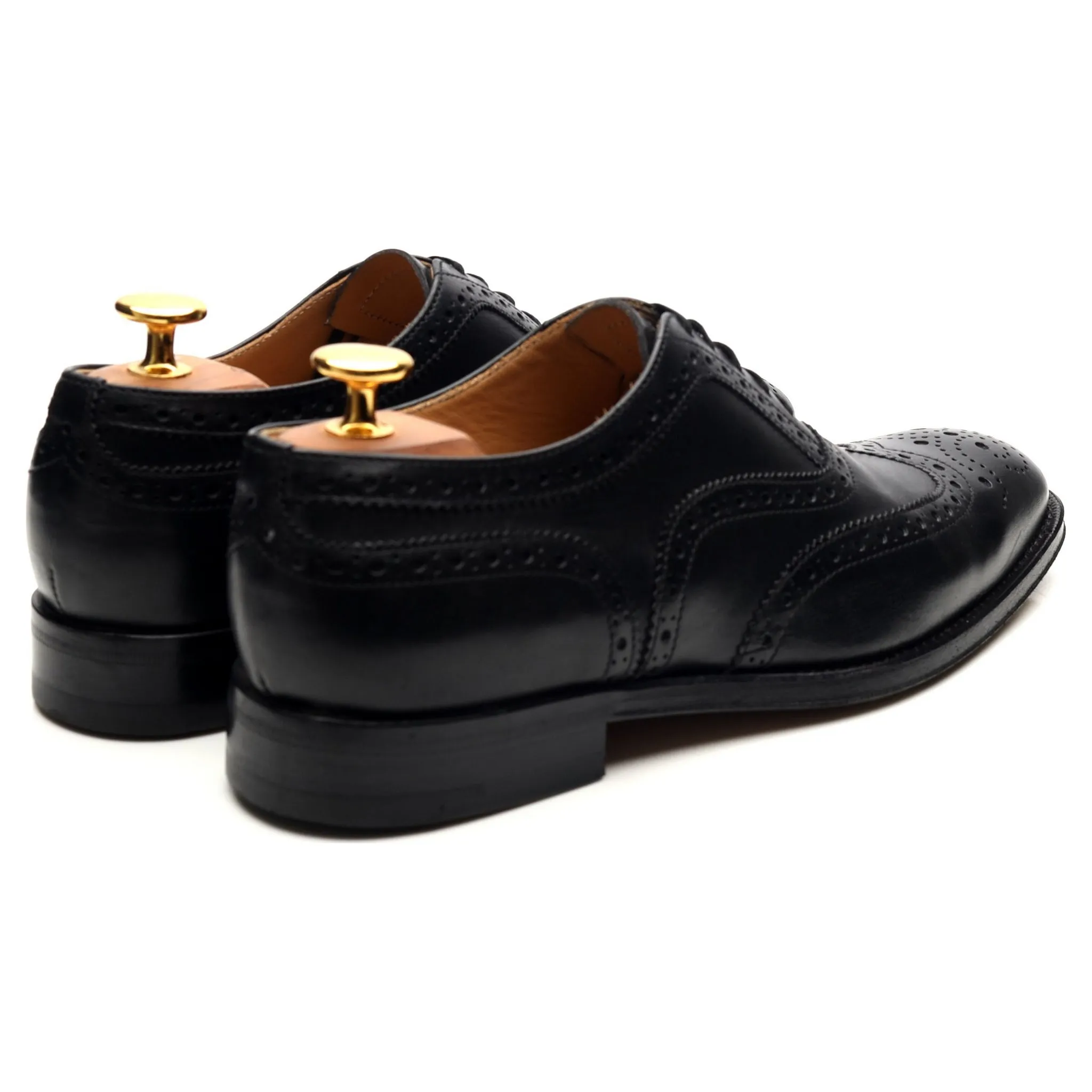 Women's 'Davina' Black Leather Brogues UK 5.5 EU 38.5