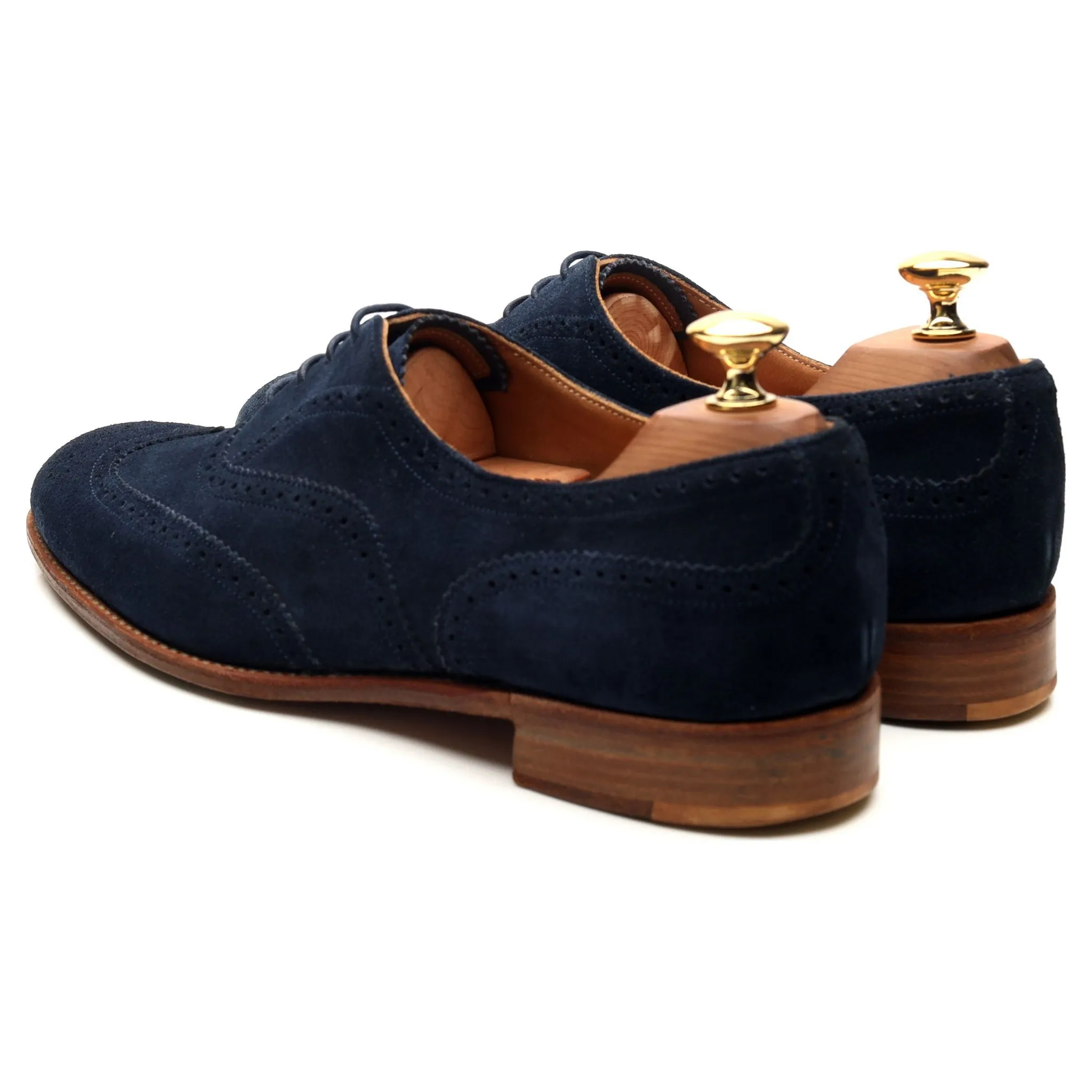 Women's 'Maisie' Blue Suede Brogues UK 7 D