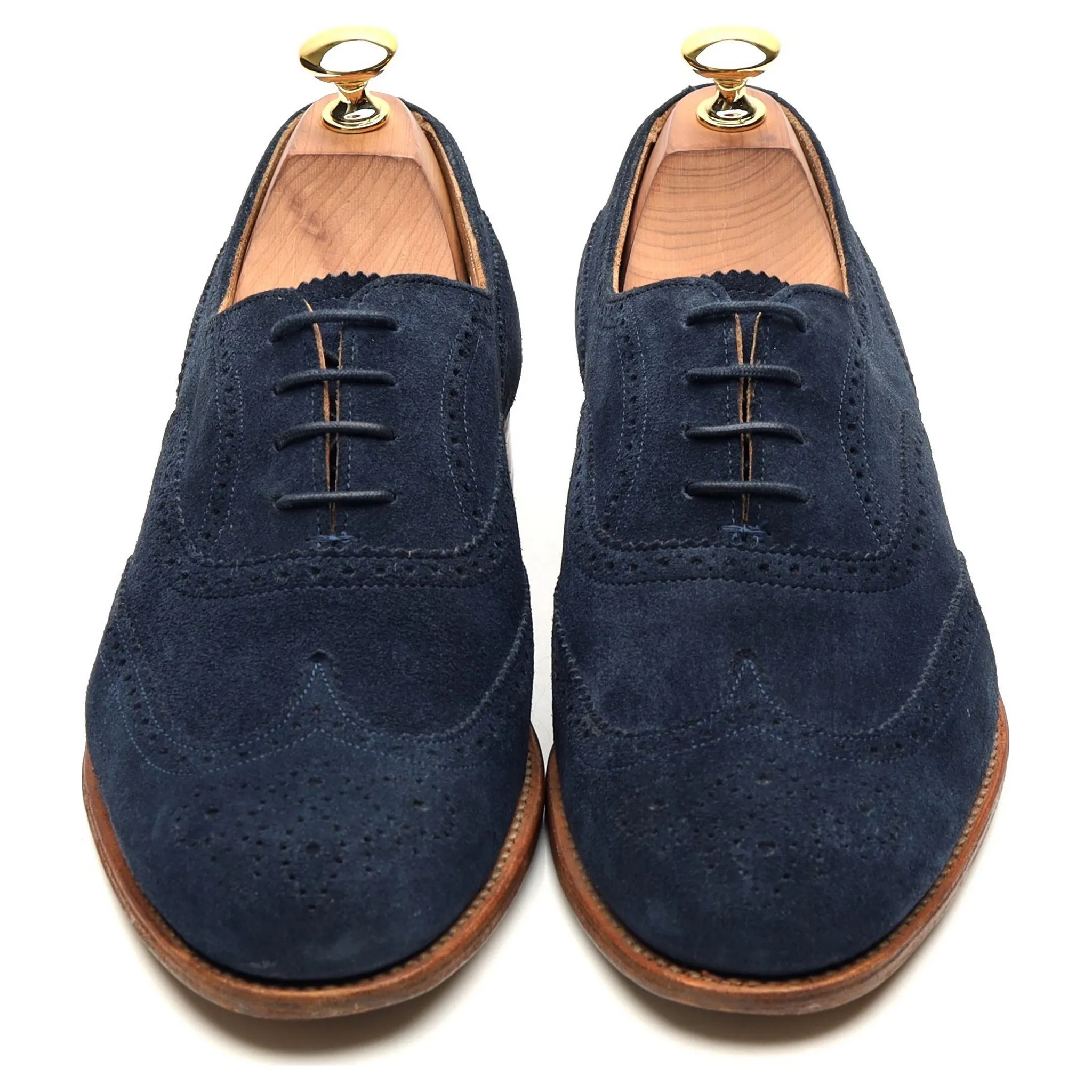 Women's 'Maisie' Blue Suede Brogues UK 7 D