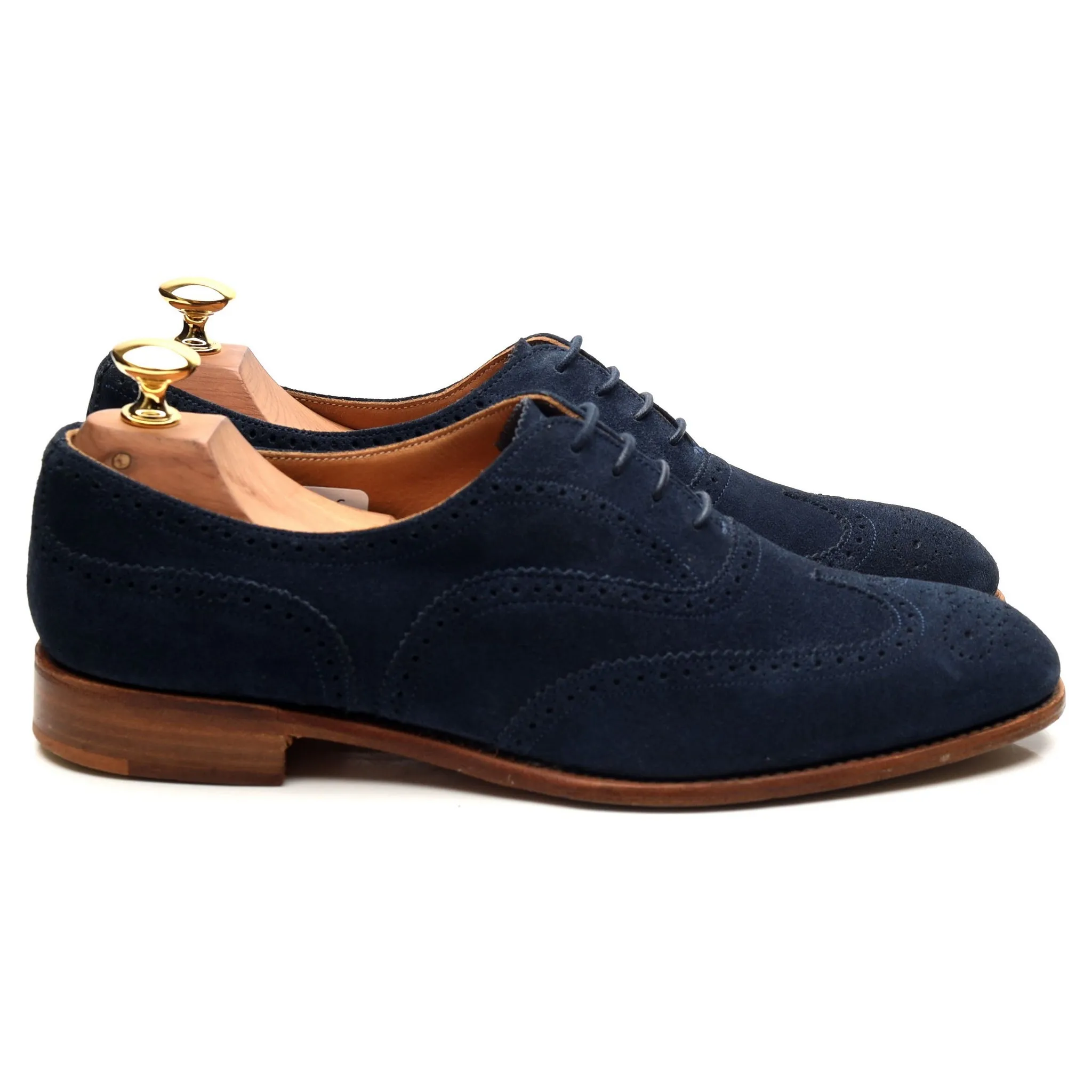 Women's 'Maisie' Blue Suede Brogues UK 7 D