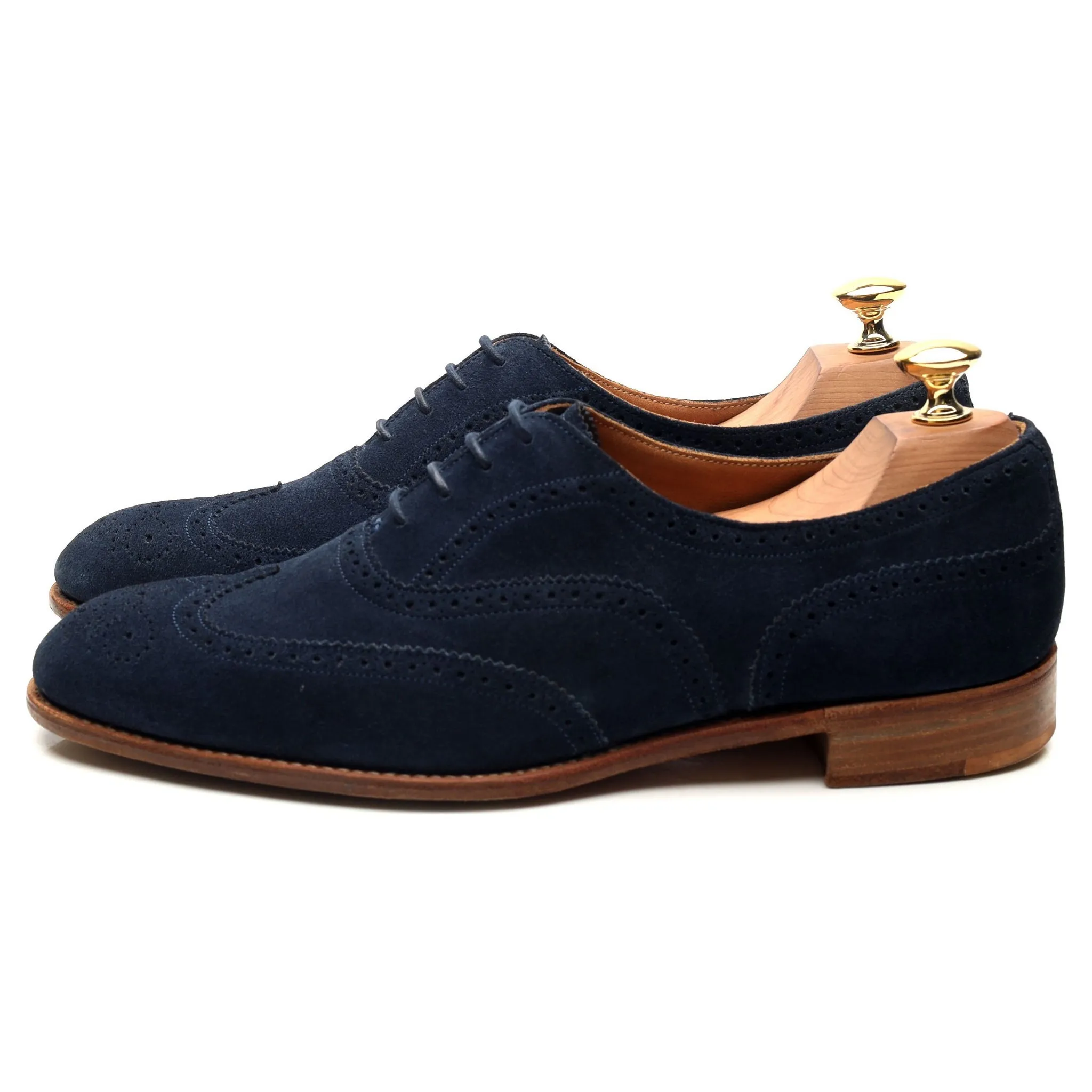 Women's 'Maisie' Blue Suede Brogues UK 7 D