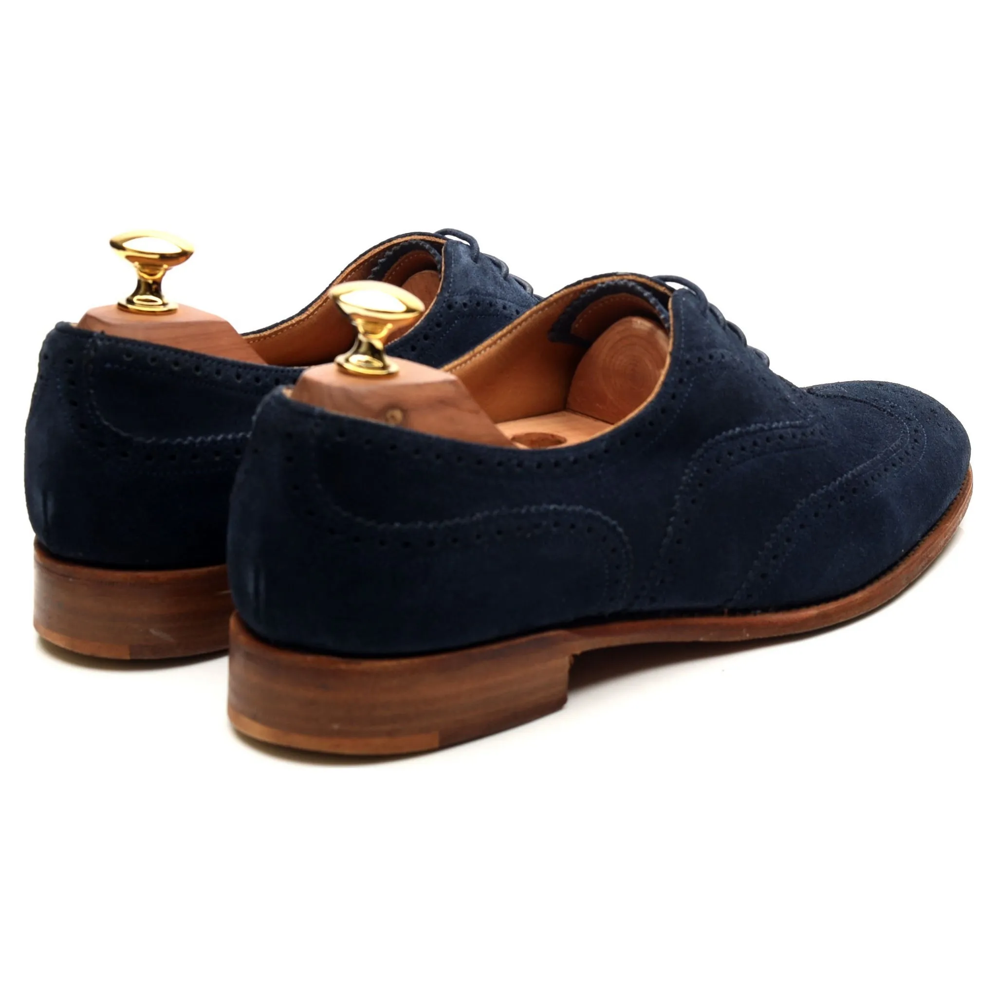 Women's 'Maisie' Blue Suede Brogues UK 7 D