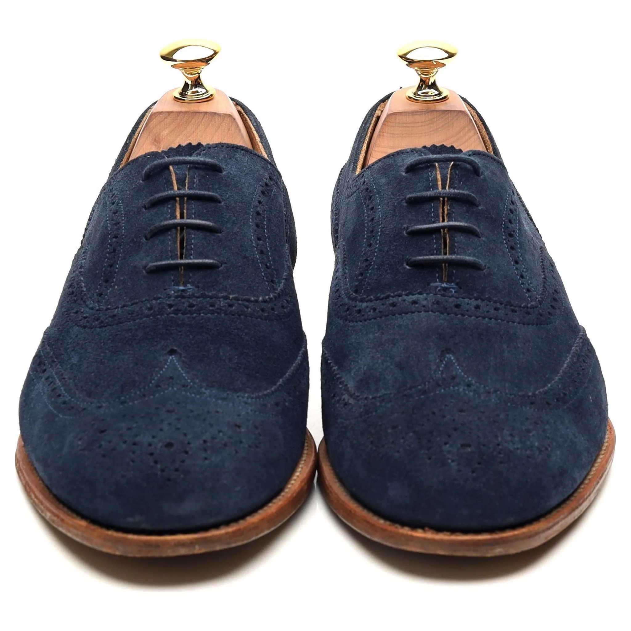 Women's 'Maisie' Blue Suede Brogues UK 7 D