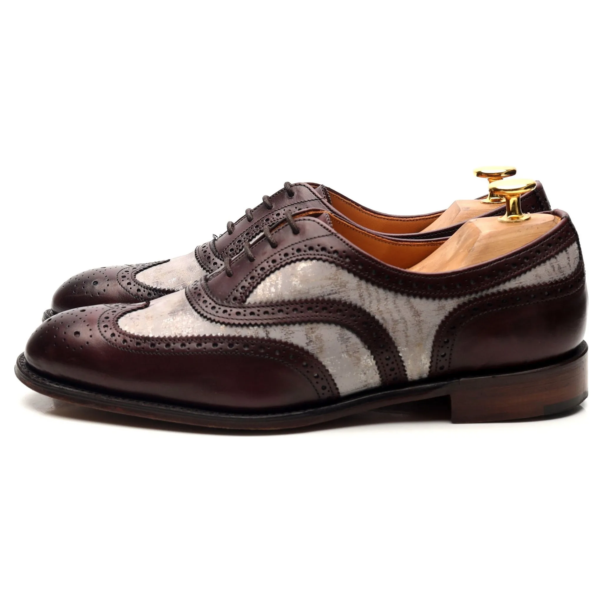 Women's 'Milly' Burgundy Leather Two Tone Oxford UK 5 D