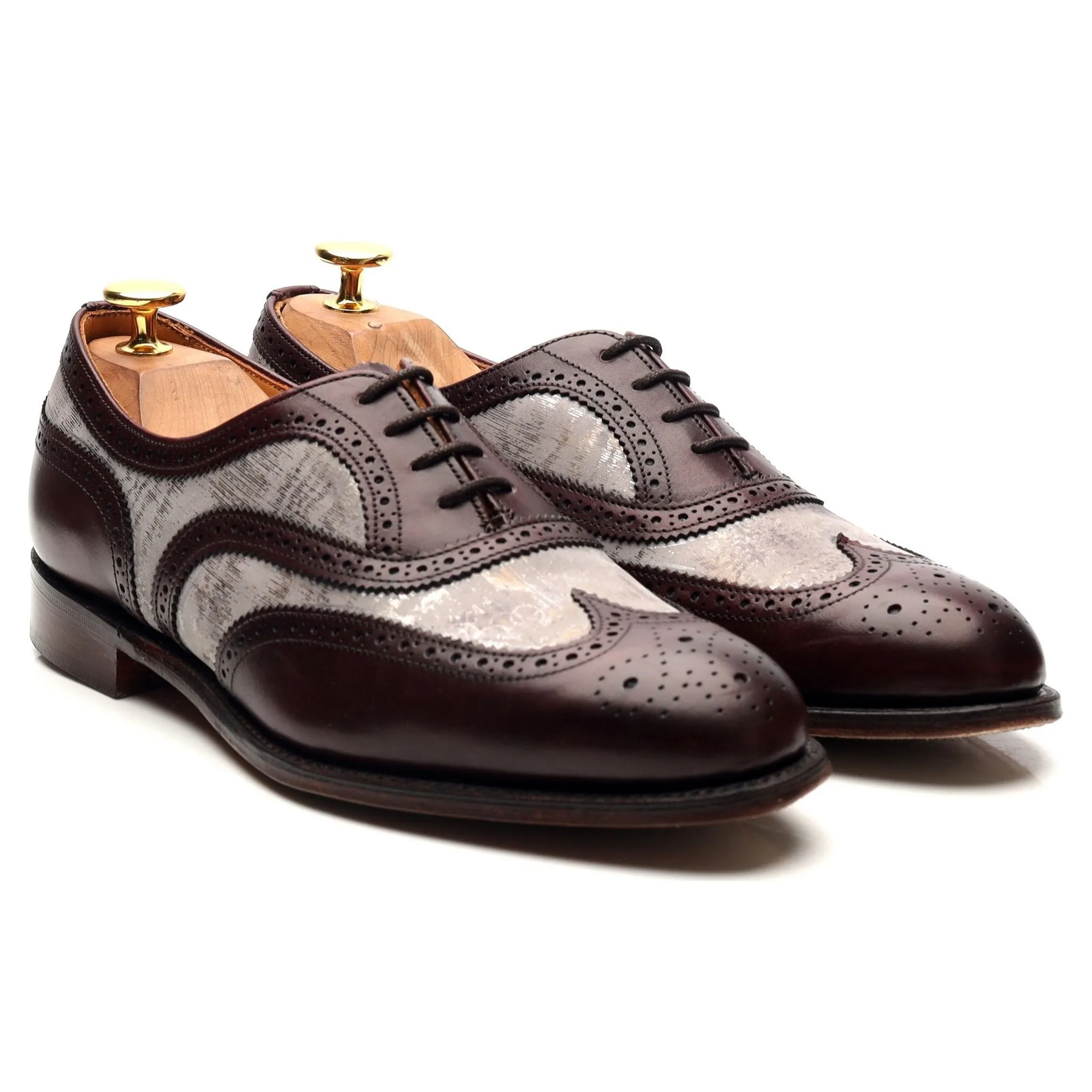 Women's 'Milly' Burgundy Leather Two Tone Oxford UK 5 D