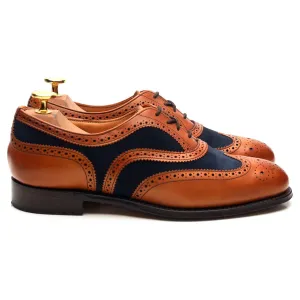 Women's 'Milly' Tan Brown Leather Two Tone Oxford Brogues UK 3.5 D