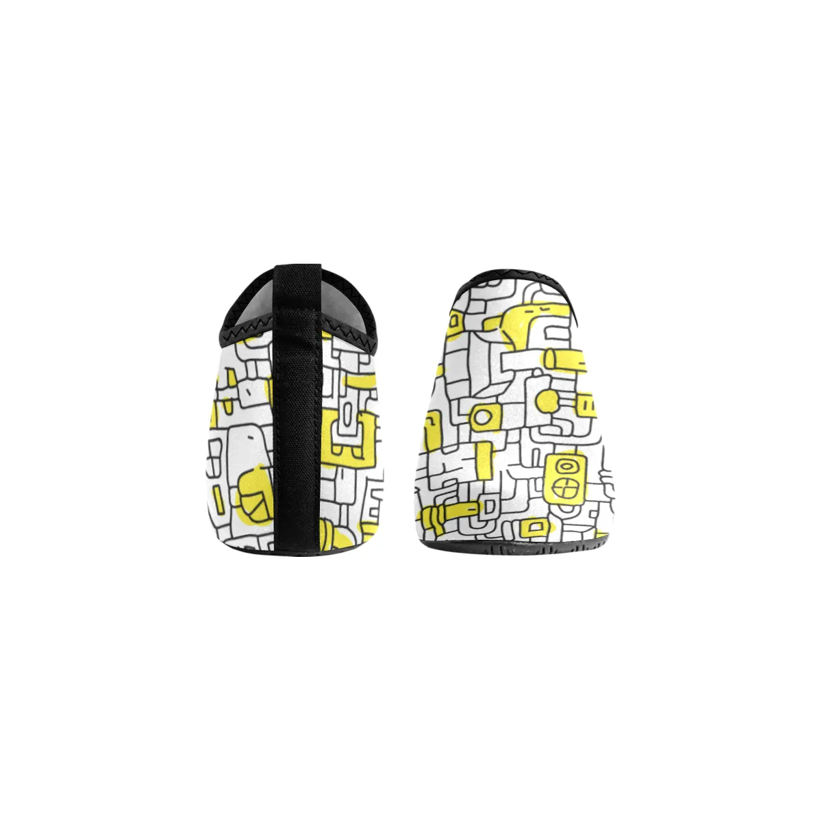 Women's Pop Yellow Doodle Print Barefoot Shoes