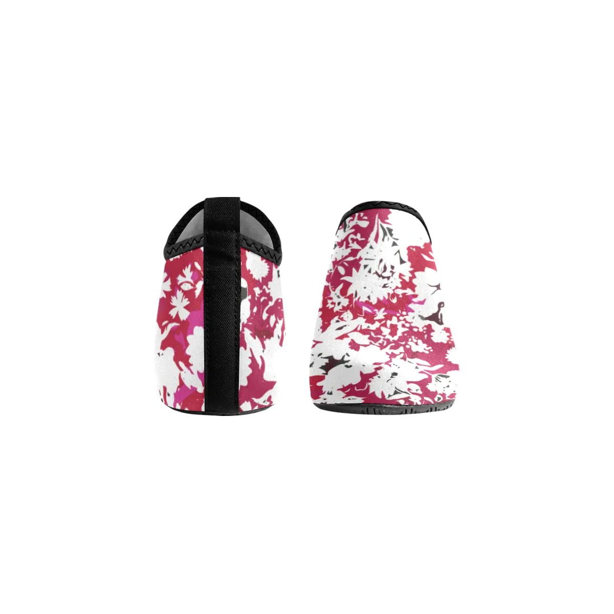 Women's Red Orchid Floral Print Canvas Barefoot Shoes