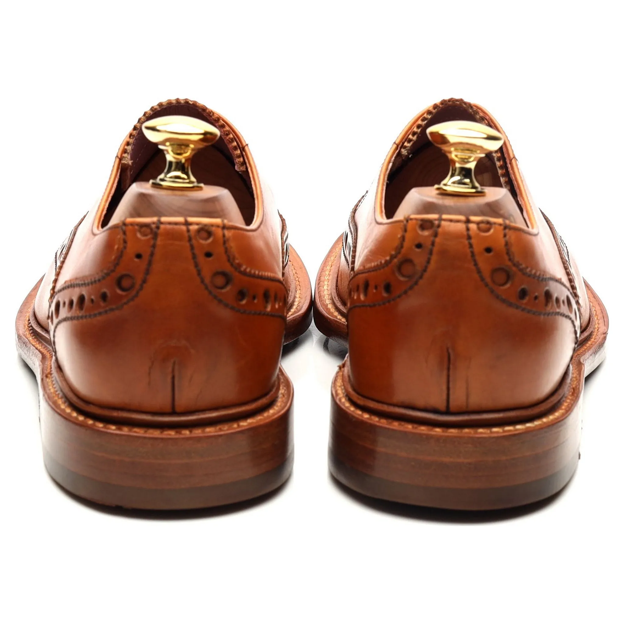 Women's Tan Brown Leather Oxford Brogues UK 6 F