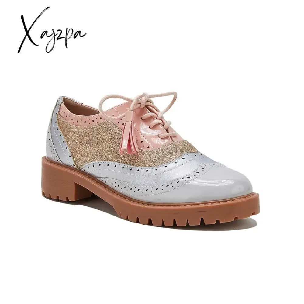 Xajzpa - Women Vintage Oxford Brogues Shoes