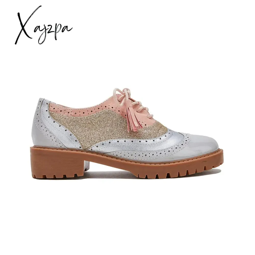 Xajzpa - Women Vintage Oxford Brogues Shoes