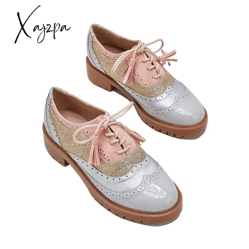 Xajzpa - Women Vintage Oxford Brogues Shoes