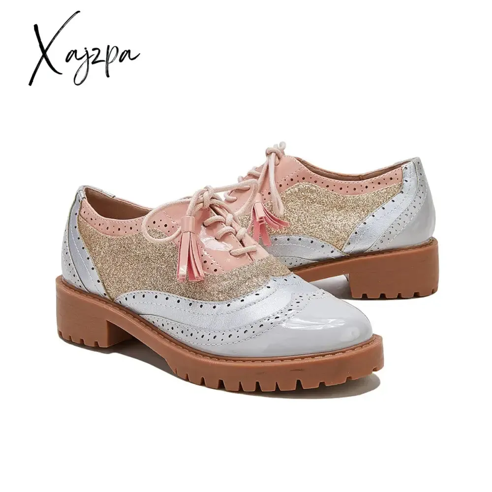 Xajzpa - Women Vintage Oxford Brogues Shoes