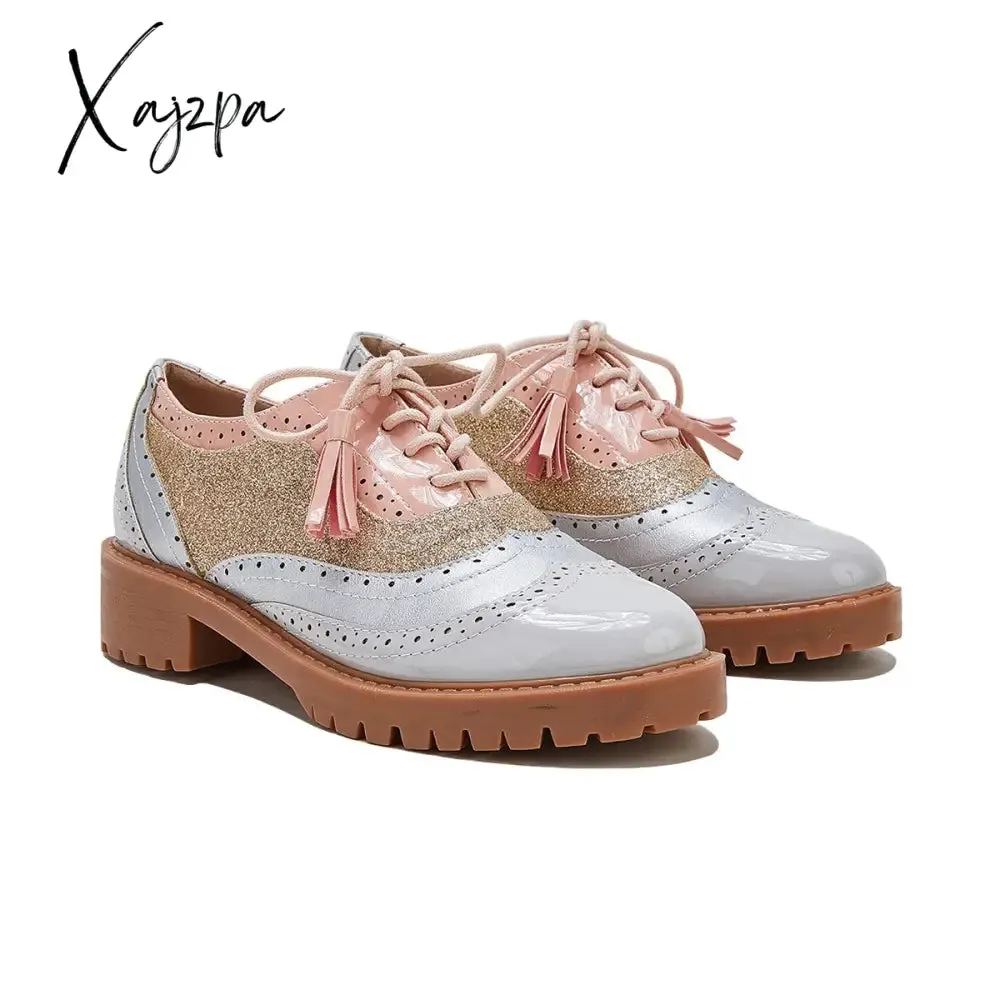 Xajzpa - Women Vintage Oxford Brogues Shoes