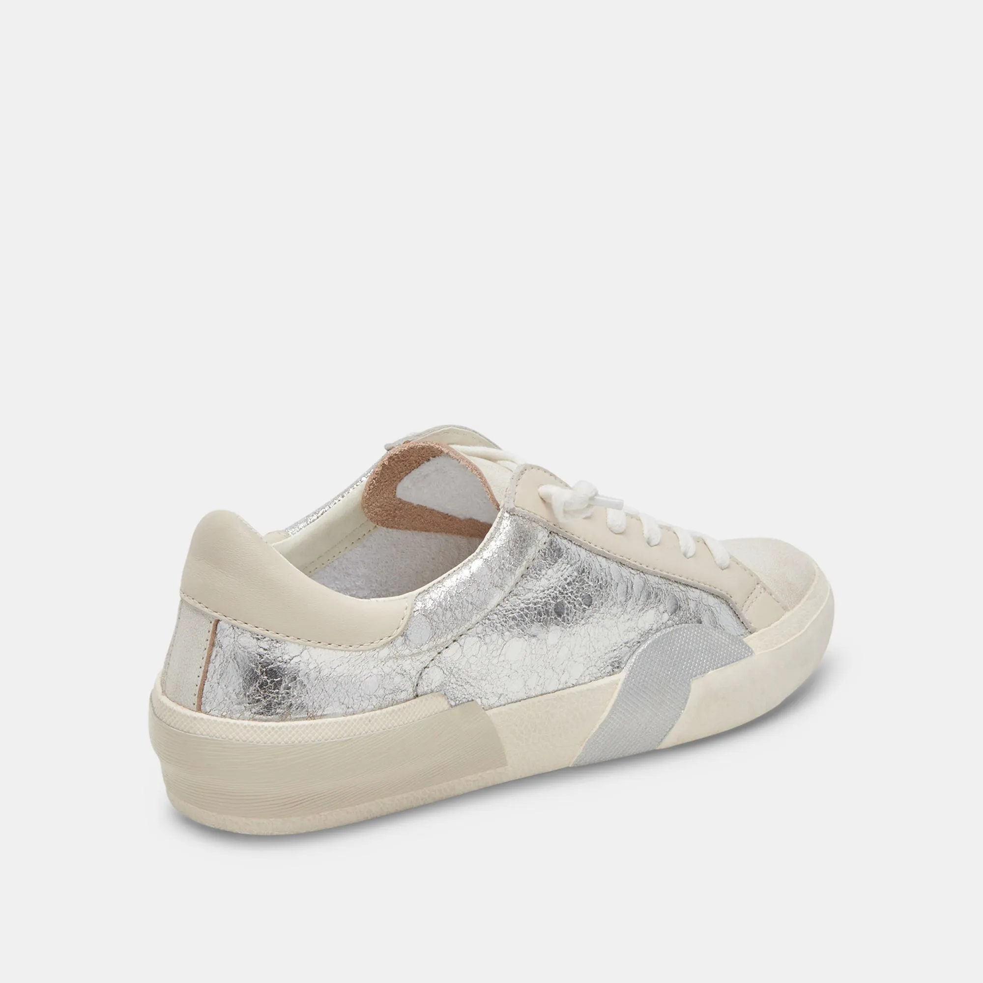 ZINA SNEAKERS CHROME DISTRESSED LEATHER