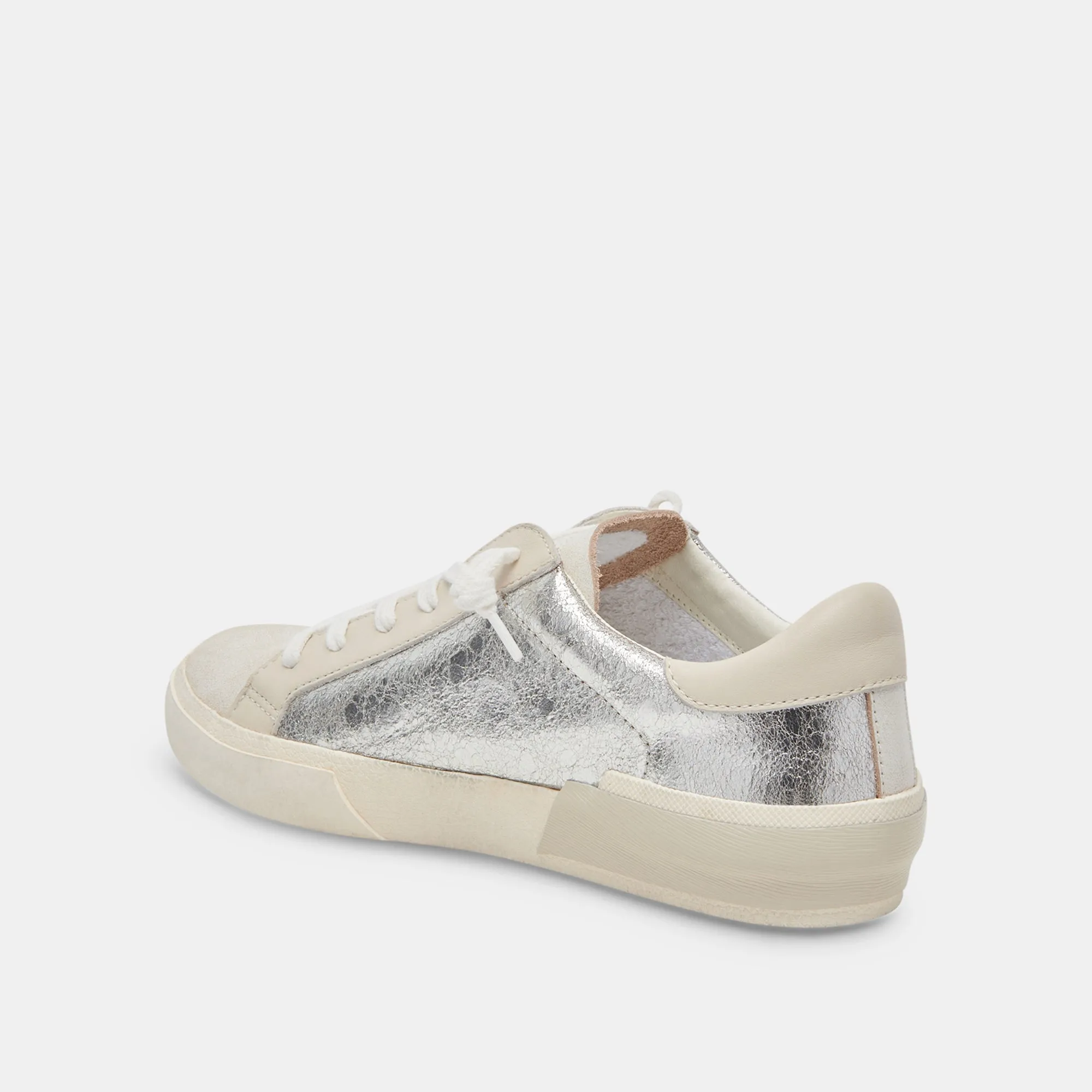 ZINA SNEAKERS CHROME DISTRESSED LEATHER